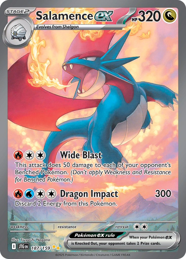Salamence ex 187/159 from Journey Together (JTG) - Special Illustration Rare English Pokémon TCG single card