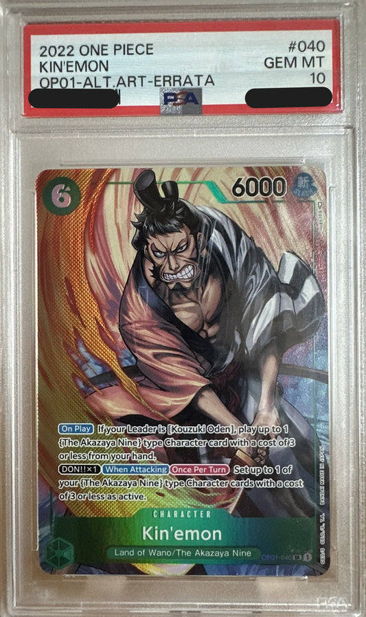 Kinemon (OP01-040) OP01 Alternate Art PSA 10