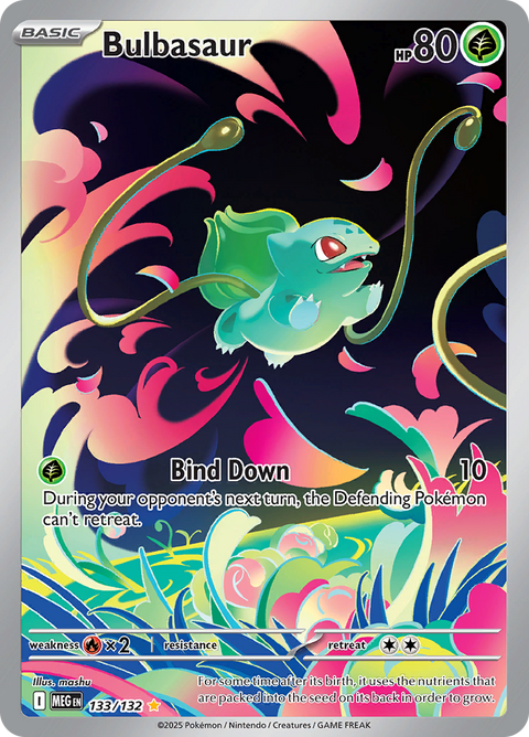 Bulbasaur 133/132 from Mega Evolution (MEG) - Illustration Rare English Pokémon TCG single card
