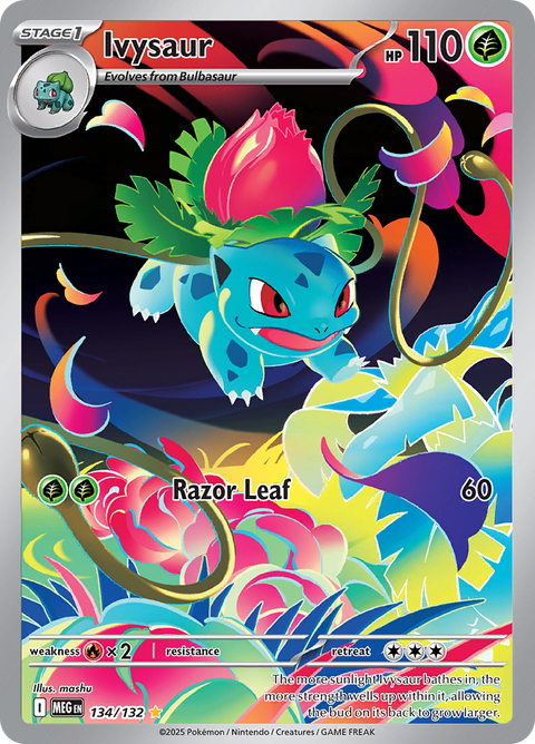 Ivysaur 134/132 from Mega Evolution (MEG) - Illustration Rare English Pokémon TCG single card