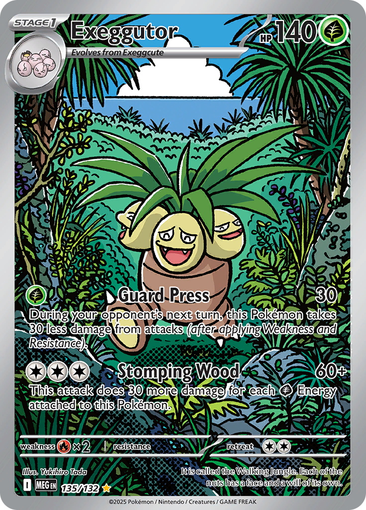 Exeggutor 135/132 from Mega Evolution (MEG) - Illustration Rare English Pokémon TCG single card