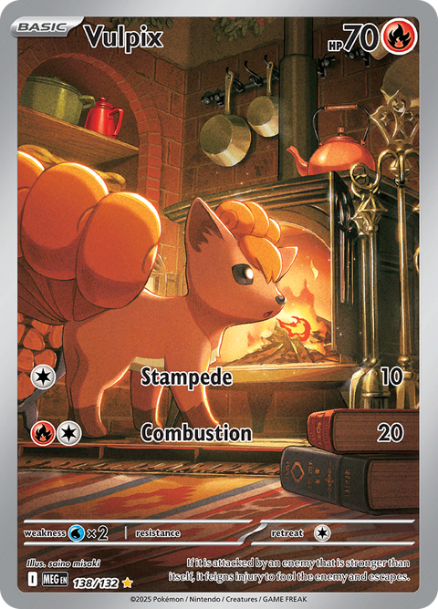 Vulpix 138/132 from Mega Evolution (MEG) - Illustration Rare English Pokémon TCG single card