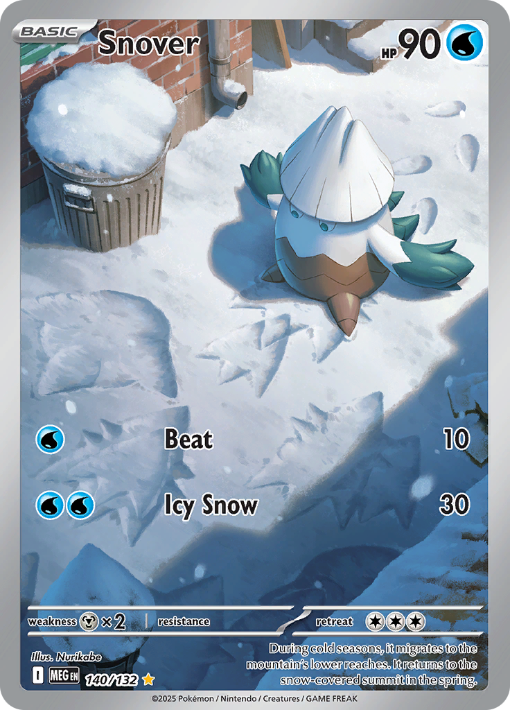 Snover 140/132 from Mega Evolution (MEG) - Illustration Rare English Pokémon TCG single card
