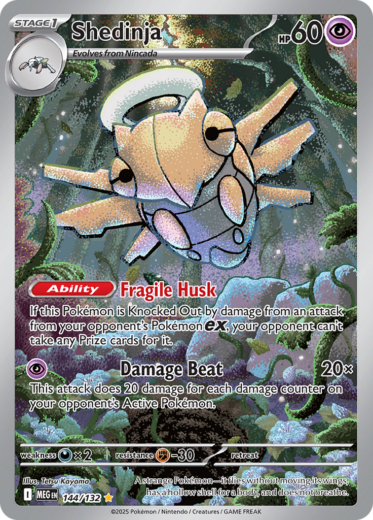 Shedinja 144/132 from Mega Evolution (MEG) - Illustration Rare English Pokémon TCG single card