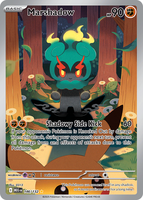 Marshadow 146/132 from Mega Evolution (MEG) - Illustration Rare English Pokémon TCG single card