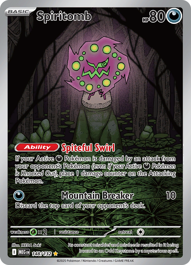 Spiritomb 148/132 from Mega Evolution (MEG) - Illustration Rare English Pokémon TCG single card