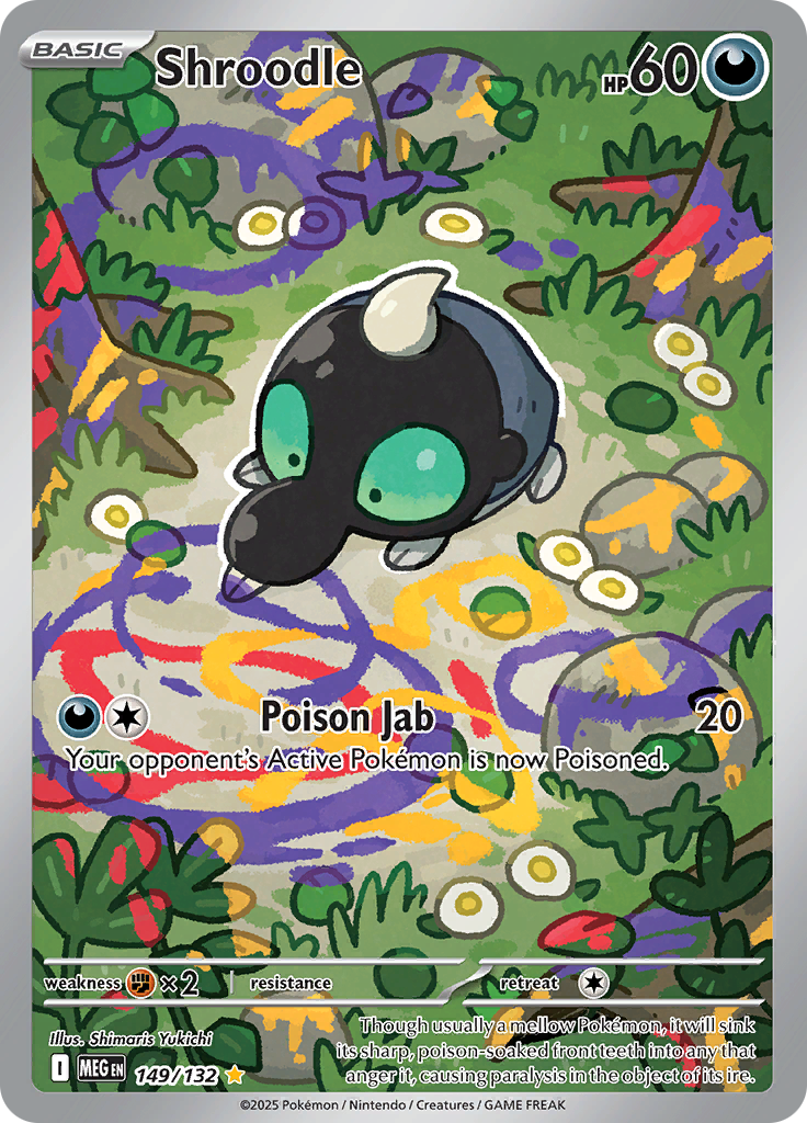 Shroodle 149/132 from Mega Evolution (MEG) - Illustration Rare English Pokémon TCG single card