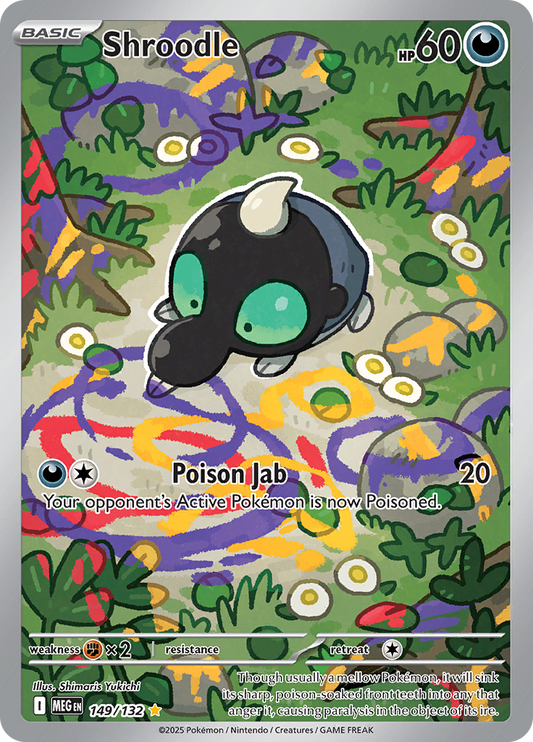 Shroodle 149/132 from Mega Evolution (MEG) - Illustration Rare English Pokémon TCG single card