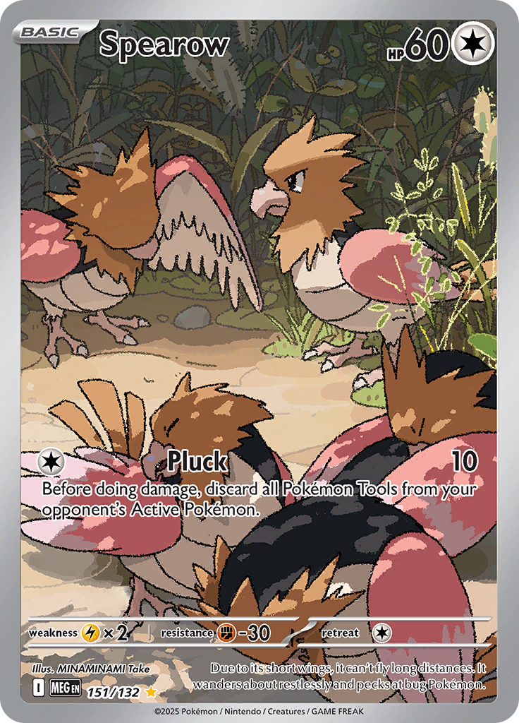 Spearow 151/132 from Mega Evolution (MEG) - Illustration Rare English Pokémon TCG single card