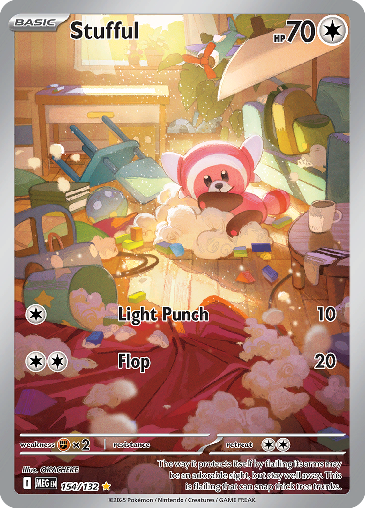 Stufful 154/132 from Mega Evolution (MEG) - Illustration Rare English Pokémon TCG single card