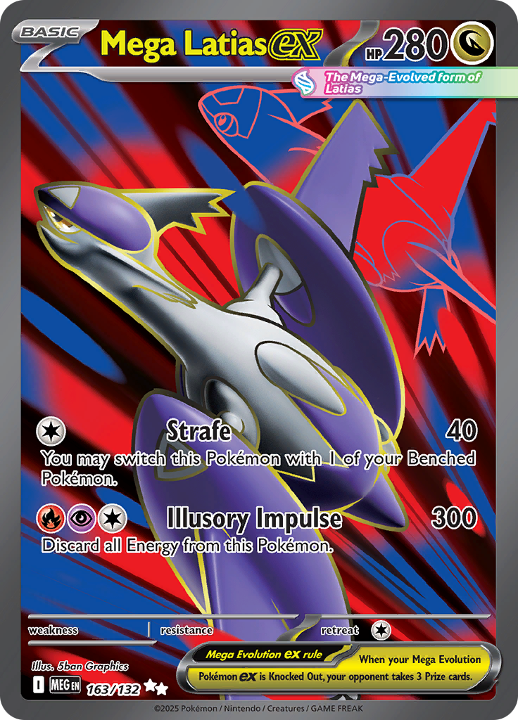 Mega Latias ex 163/132 from Mega Evolution (MEG) - Ultra Rare English Pokémon TCG single card