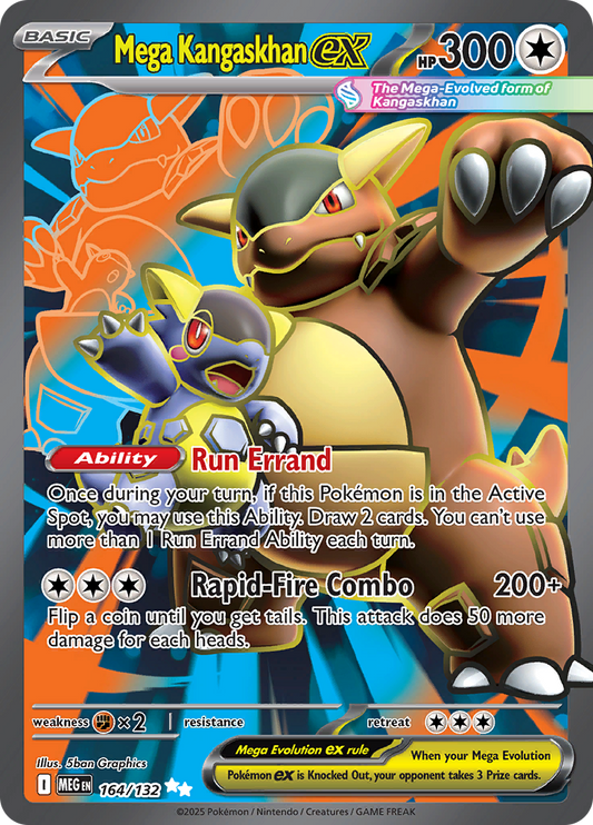 Mega Kangaskhan ex 164/132 from Mega Evolution (MEG) - Ultra Rare English Pokémon TCG single card