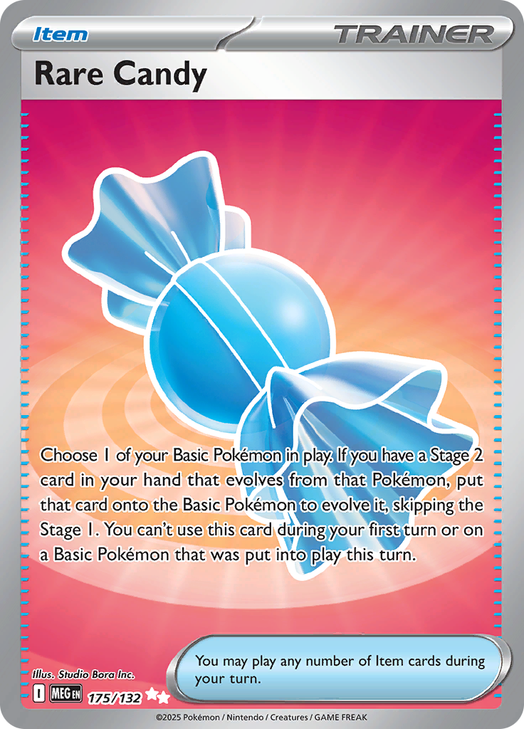 Rare Candy 175/132 from Mega Evolution (MEG) - Ultra Rare English Pokémon TCG single card