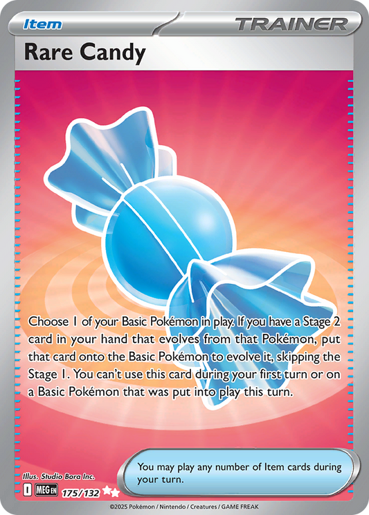 Rare Candy 175/132 from Mega Evolution (MEG) - Ultra Rare English Pokémon TCG single card