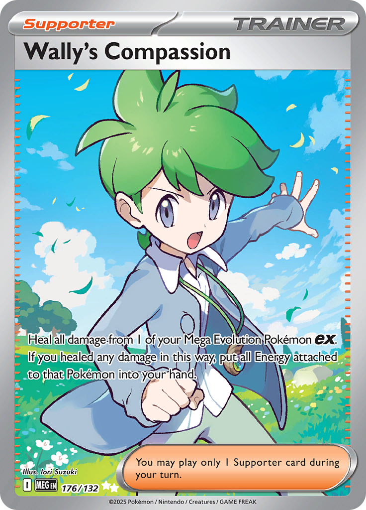 Wally's Compassion 176/132 from Mega Evolution (MEG) - Ultra Rare English Pokémon TCG single card