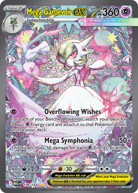 Mega Gardevoir ex 178/132 from Mega Evolution (MEG) - Special Illustration Rare English Pokémon TCG single card
