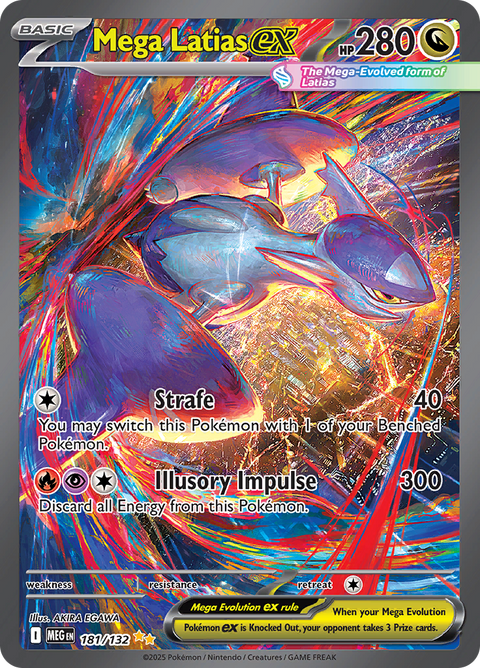 Mega Latias ex 181/132 from Mega Evolution (MEG) - Special Illustration Rare English Pokémon TCG single card