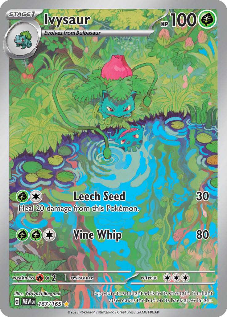Ivysaur 167/165 from Pokémon 151 (MEW) - Illustration Rare English Pokémon TCG single card