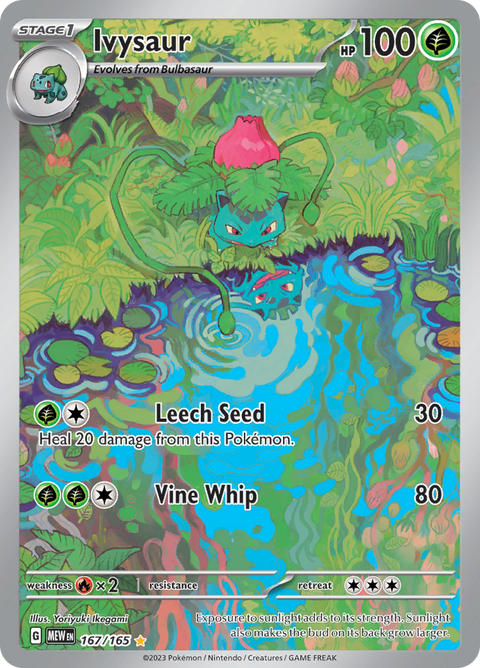 Ivysaur 167/165 from Pokémon 151 (MEW) - Illustration Rare English Pokémon TCG single card