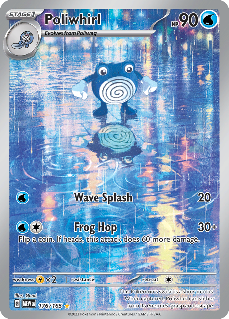 Poliwhirl 176/165 from Pokémon 151 (MEW) - Illustration Rare English Pokémon TCG single card
