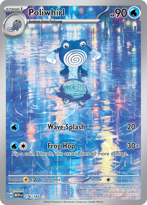 Poliwhirl 176/165 from Pokémon 151 (MEW) - Illustration Rare English Pokémon TCG single card
