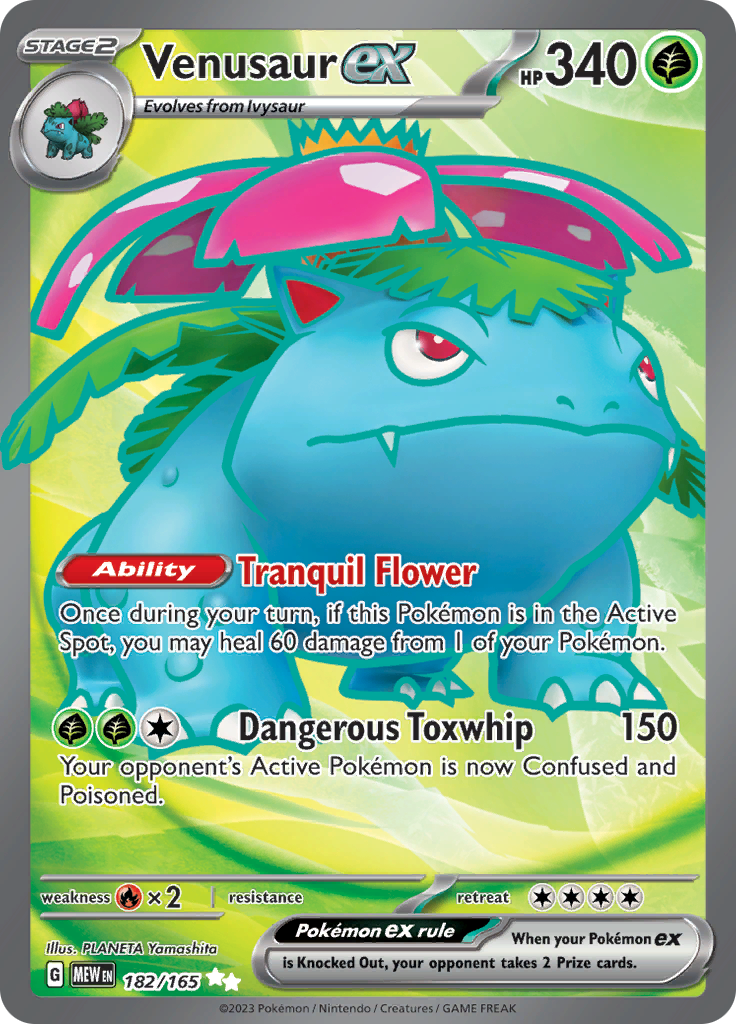 Venusaur ex 182/165 from Pokémon 151 (MEW) - Ultra Rare English Pokémon TCG single card