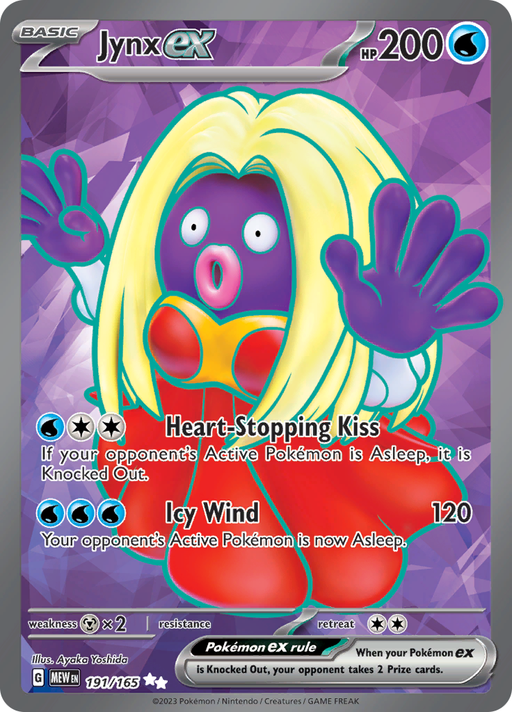 Jynx ex 191/165 from Pokémon 151 (MEW) - Ultra Rare English Pokémon TCG single card