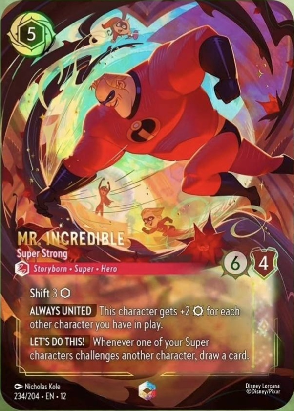 Mr. Incredible - Super Strong (012-234) - Set 12: Wilds Unknown - Disney Lorcana Enchanted