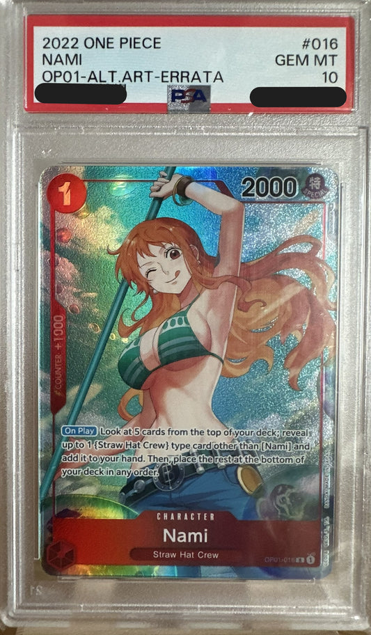 Nami (OP01-016) OP01 Alternate Art PSA 10
