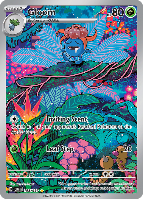 Gloom 198/197 from Obsidian Flames (OBF) - Illustration Rare English Pokémon TCG single card