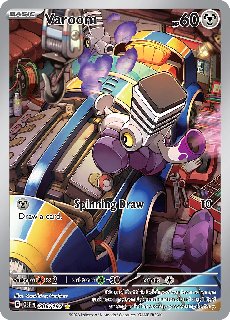 Varoom 206/197 from Obsidian Flames (OBF) - Illustration Rare English Pokémon TCG single card