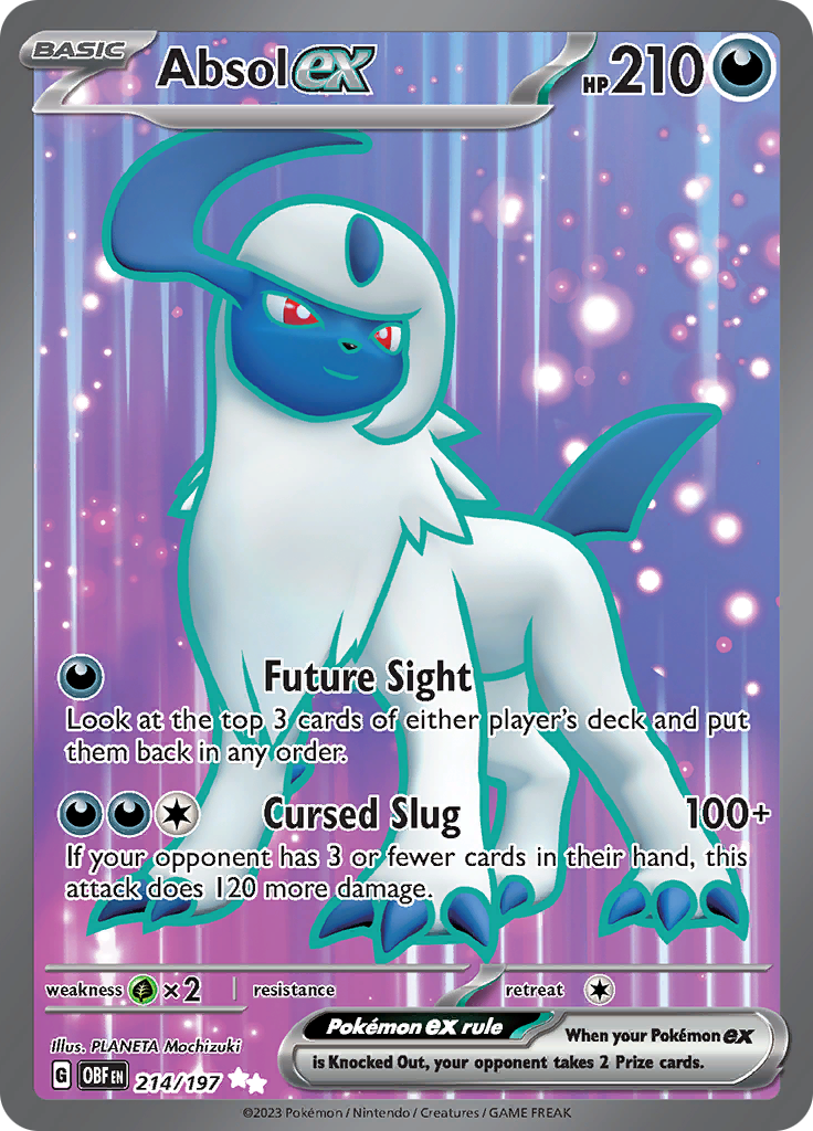 Absol ex 214/197 from Obsidian Flames (OBF) - Ultra Rare English Pokémon TCG single card