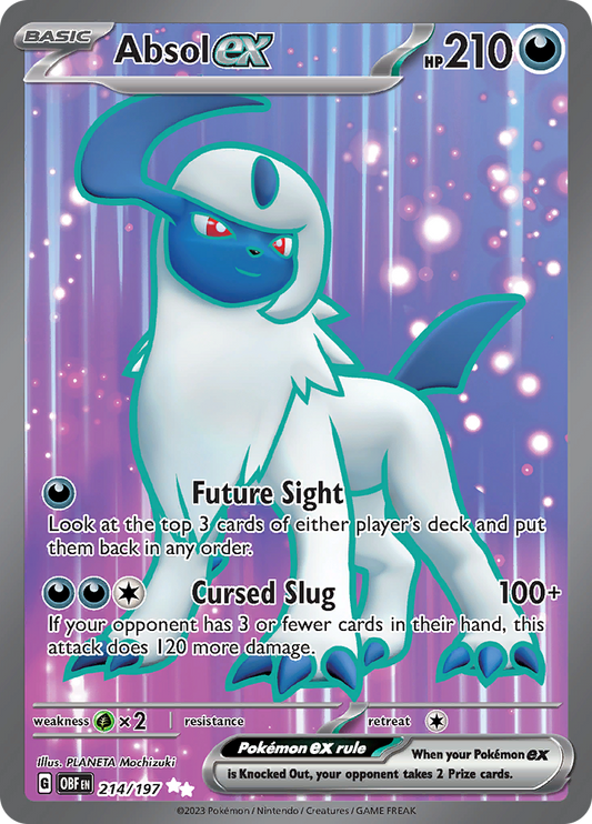 Absol ex 214/197 from Obsidian Flames (OBF) - Ultra Rare English Pokémon TCG single card