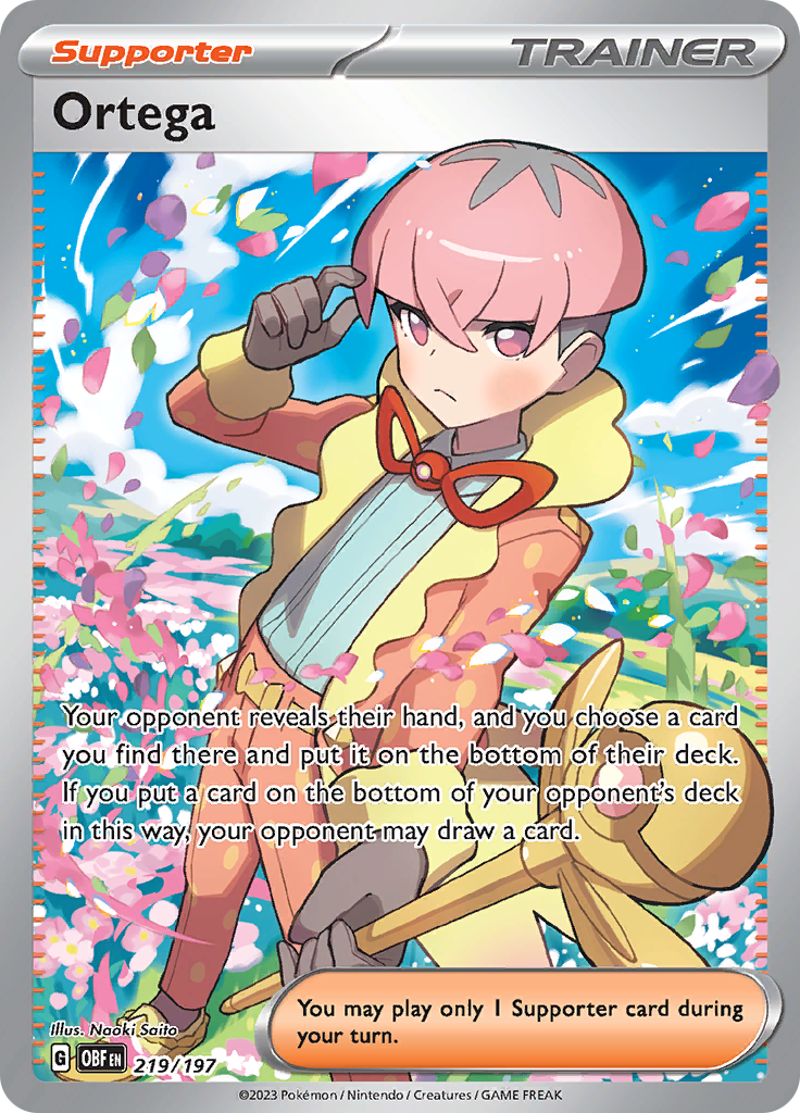 Ortega 219/197 from Obsidian Flames (OBF) - Ultra Rare English Pokémon TCG single card