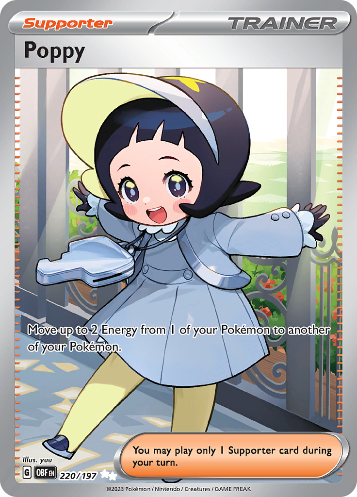 Poppy 220/197 from Obsidian Flames (OBF) - Ultra Rare English Pokémon TCG single card