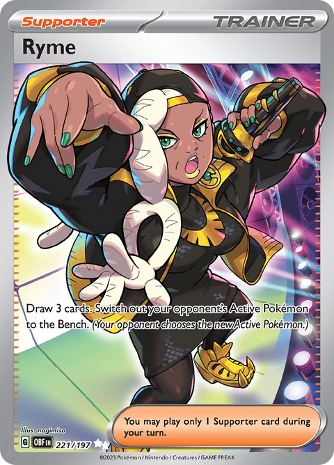 Ryme 221/197 from Obsidian Flames (OBF) - Ultra Rare English Pokémon TCG single card