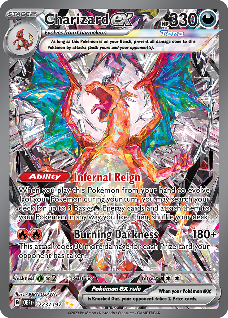 Charizard ex 223/197 from Obsidian Flames (OBF) - Special Illustration Rare English Pokémon TCG single card