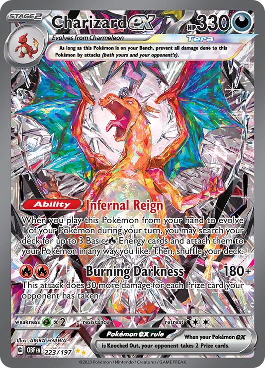 Charizard ex 223/197 from Obsidian Flames (OBF) - Special Illustration Rare English Pokémon TCG single card