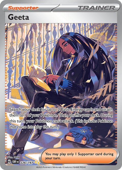 Geeta 226/197 from Obsidian Flames (OBF) - Special Illustration Rare English Pokémon TCG single card