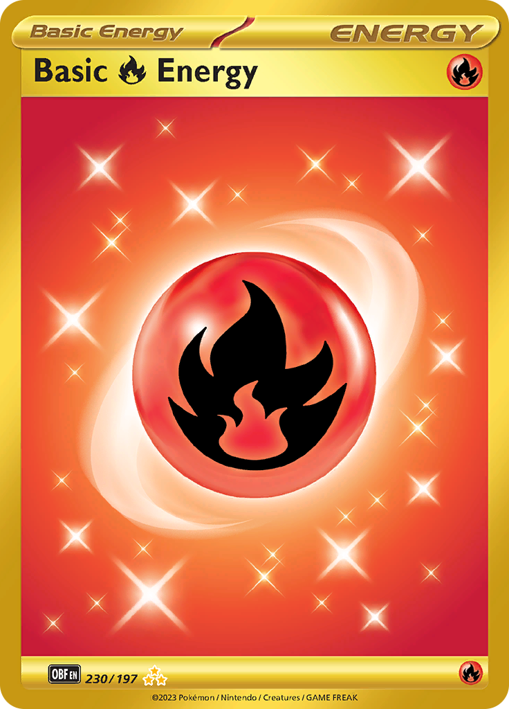 Fire Energy 230/197 from Obsidian Flames (OBF) - Hyper Rare English Pokémon TCG single card