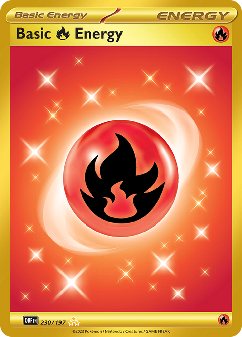 Fire Energy 230/197 from Obsidian Flames (OBF) - Hyper Rare English Pokémon TCG single card