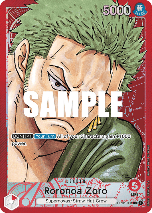 Roronoa Zoro (OP01-001) OP01 Leader Alt Art (AA)