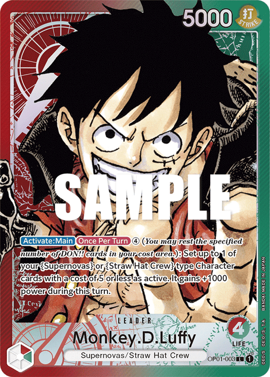 Monkey D. Luffy (OP01-003) OP01 Leader Alt Art (AA)