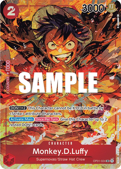 Monkey.D.Luffy (OP01-024) OP01 Alternate Art (AA)