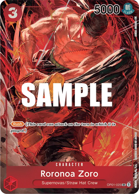 Roronoa Zoro (OP01-025) OP01 Alternate Art (AA)
