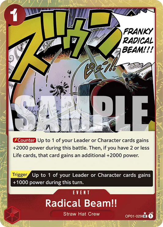 Radical Beam!! (OP01-029) PRB01 Alternate Art (AA)