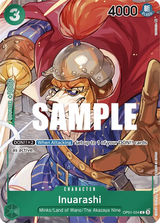 Inuarashi (OP01-034) OP01 Alternate Art (AA)