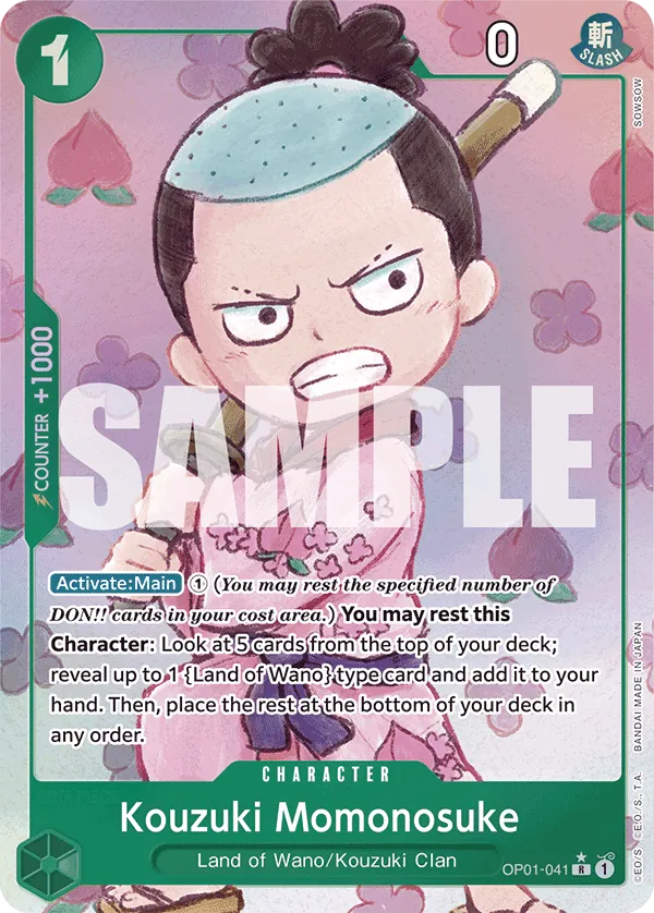 Kouzuki Momonosuke (OP01-041) PRB01 Alternate Art (AA)