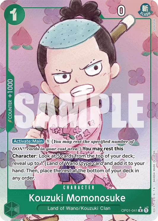 Kouzuki Momonosuke (OP01-041) PRB01 Alternate Art (AA)
