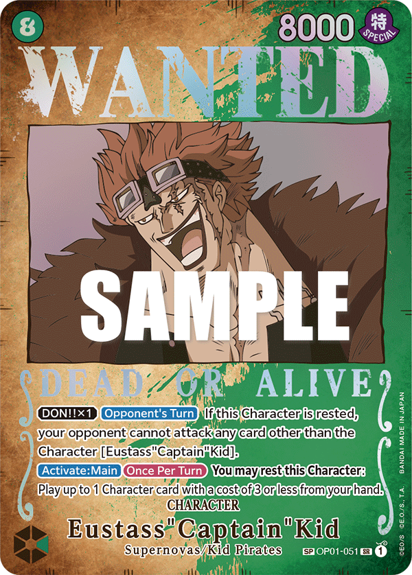 Eustass “Captain” Kid (OP01-051) OP03 Special Rare (SP)